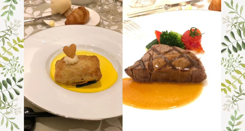 アニヴェルセル大阪の料理の種類やコース数