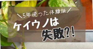 ケイウノで失敗はなし!5年使った体験談と口コミ調査!