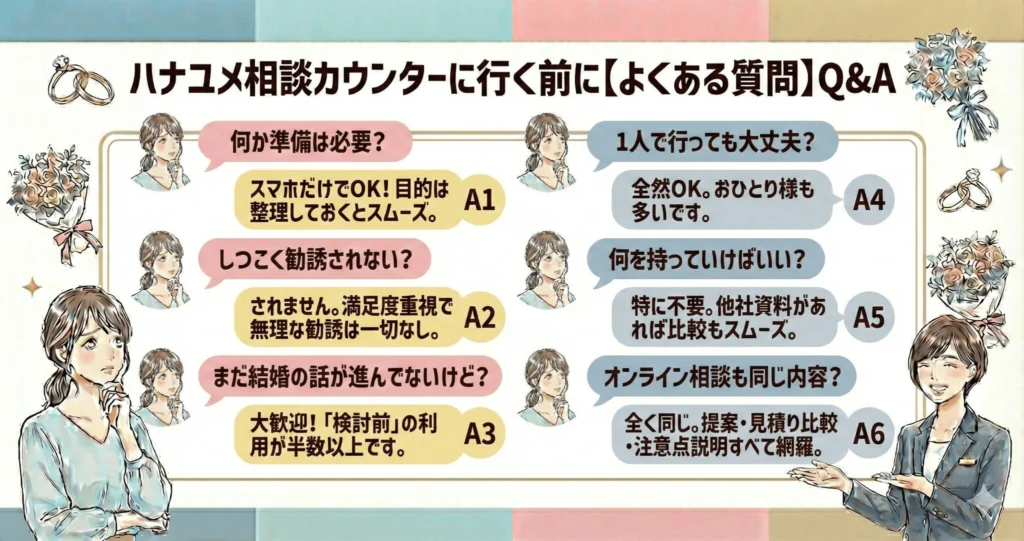 【よくある質問】ハナユメ相談カウンターに行く前にチェック!
