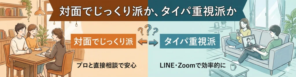 対面でじっくり派?タイパ重視派?
