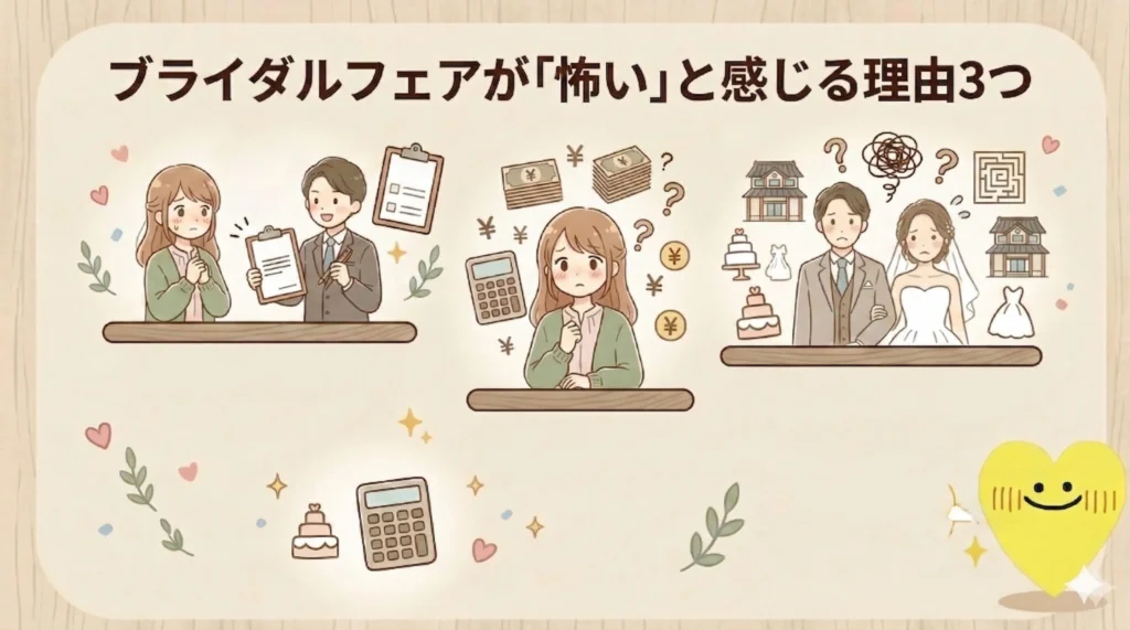 ブライダルフェアが「怖い」と感じる理由3つ