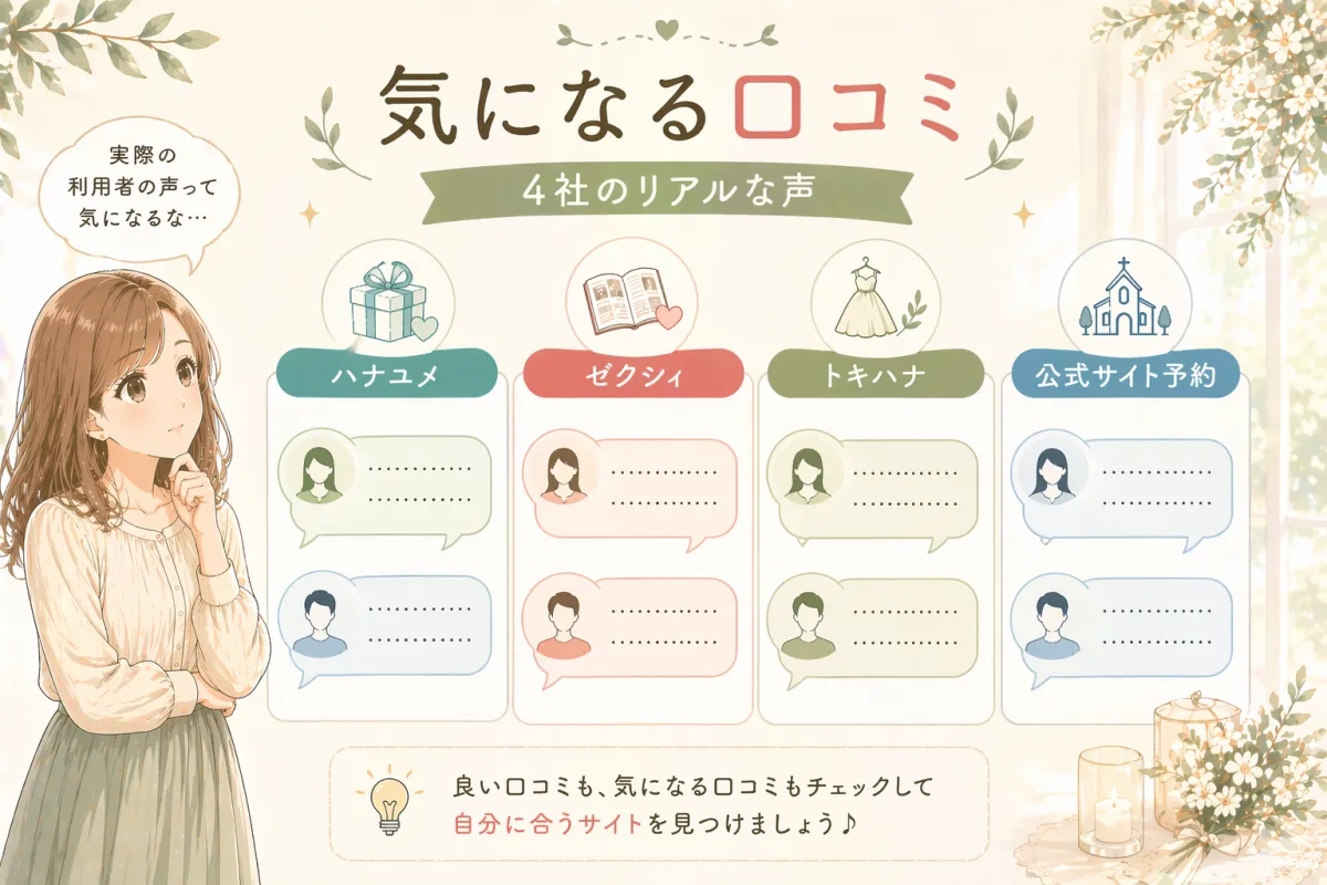 気になる口コミ｜4社のリアルな声