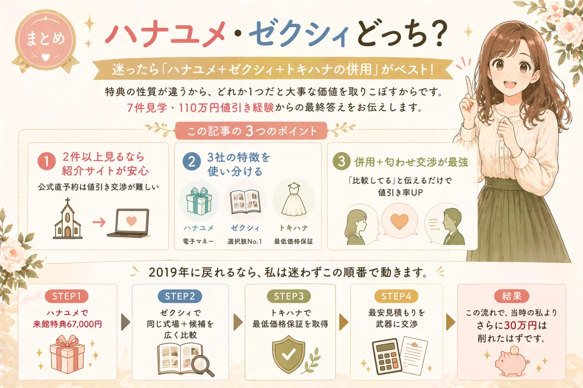 まとめ｜ハナユメ・ゼクシィどっち？