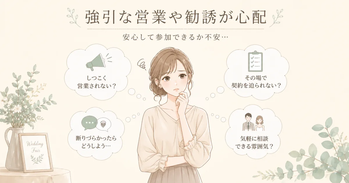 強引な営業や勧誘が心配