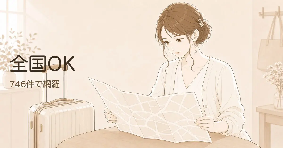 トキハナは地方で使える？実態の見出し画像（日本地図とスマホを見る卒花）