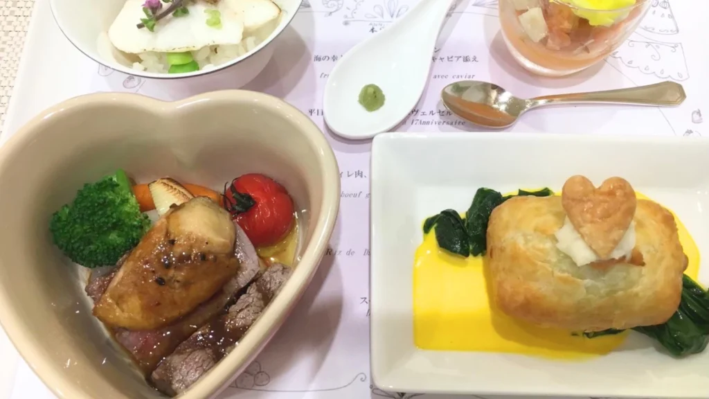 アニヴェルセルのブライダルフェアで試食した料理