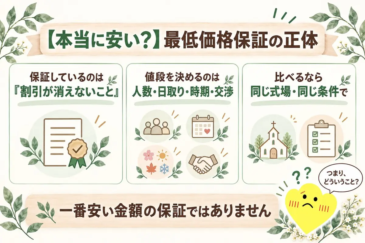 最低価格保証の正体|保証しているのは割引が消えないこと。一番安い金額の保証ではありません